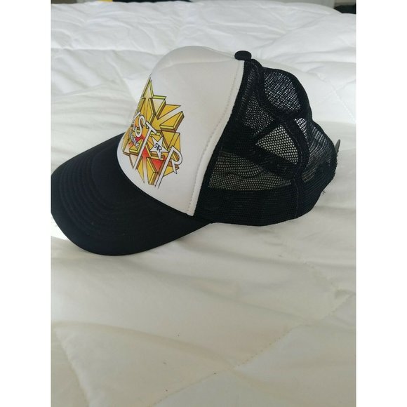 ROCKSTAR Energy Drink Adult Snapback Trucker Mesh Hat Surf Skate Black White - Picture 9 of 12